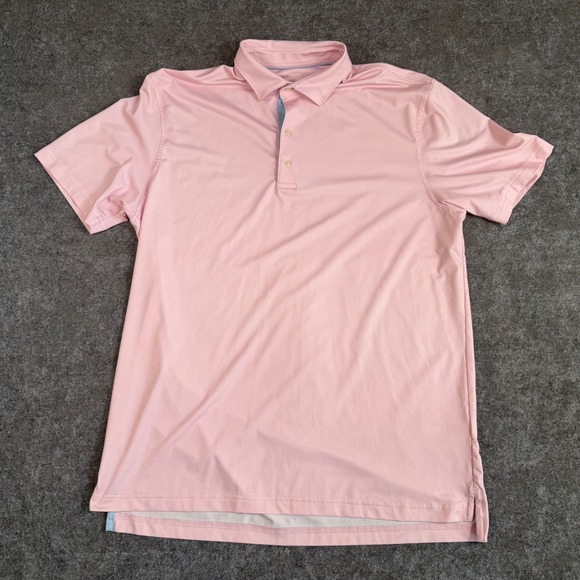 johnnie-O Other - Johnnie-O Polo Mens Large Pink Performance Short Sleeve Golf Performance Stretch